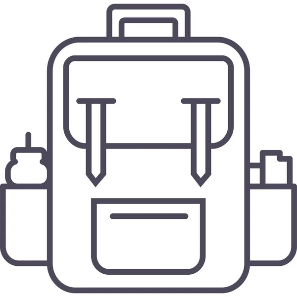 Ikon Backpack Modern Dan Sederhana Gambar Vektor - Stok Vektor