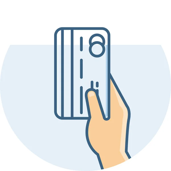 Kreditkort Hand Vektor Ikon Modern Enkel Vektor Illustration — Stock vektor