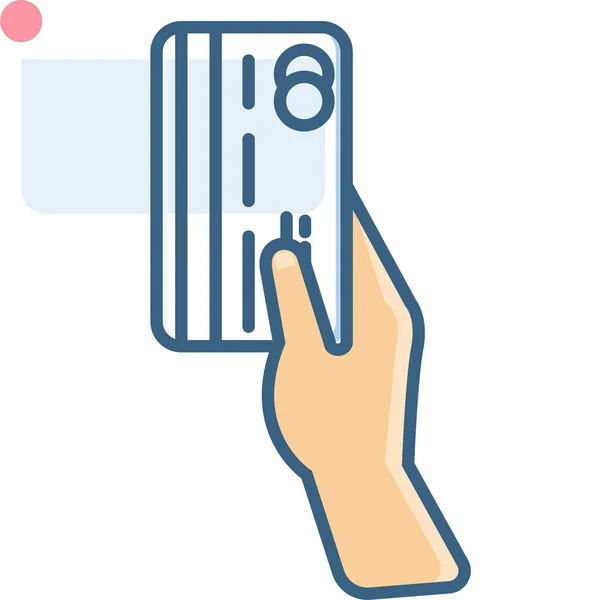 Cartão Crédito Mão Ícone Vetorial Moderno Simples Ilustração Vetorial — Vetor de Stock