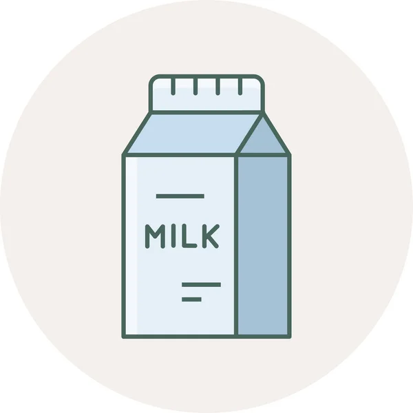 Cartone Icona Vettoriale Del Latte Moderna Semplice Illustrazione Vettoriale — Vettoriale Stock