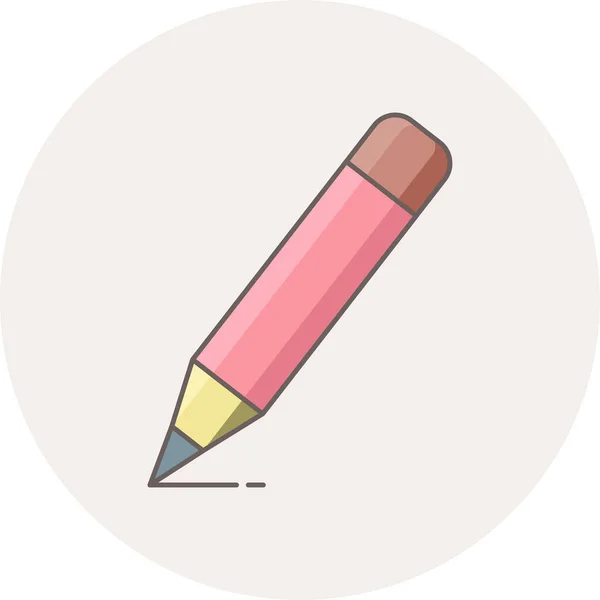 Олівець Векторна Ікона Сучасна Проста Векторна Ілюстрація — стоковий вектор