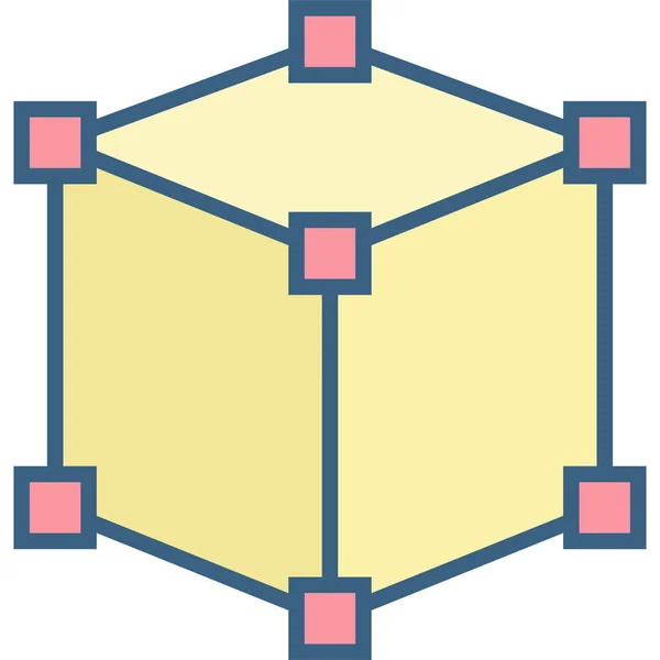 Modellazione Icona Vettoriale Cubo Moderna Semplice Illustrazione Vettoriale — Vettoriale Stock