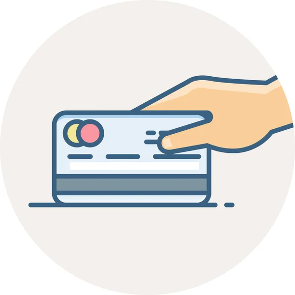 Betaling Met Creditcard Vector Icoon Moderne Eenvoudige Vector Illustratie — Stockvector