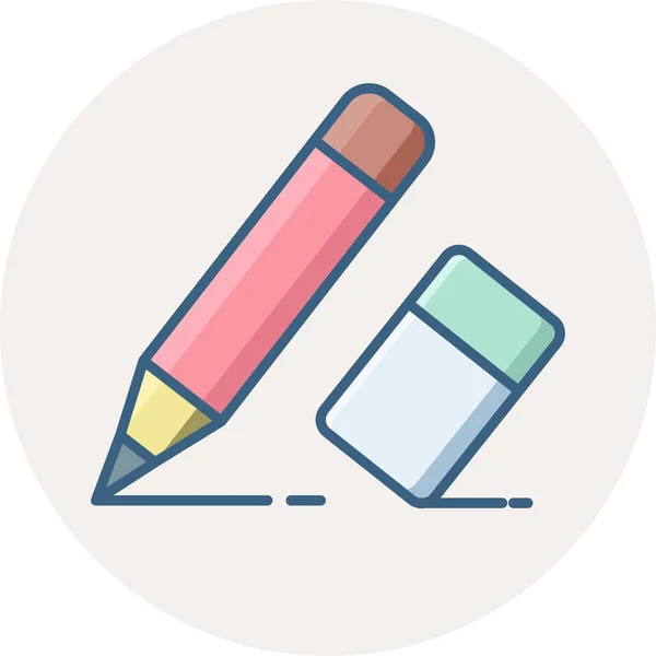 Pencil Hysterical Vector Icon Modern Simple Vector Illustration — Stock Vector