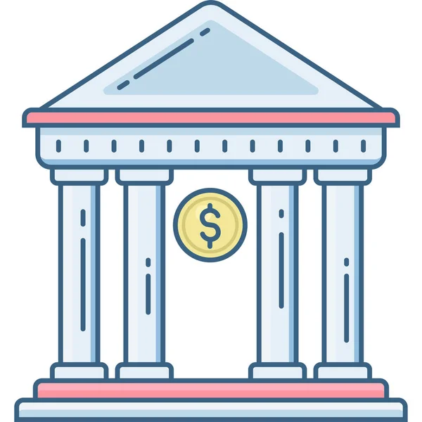 Банківська Векторна Ікона Сучасна Проста Векторна Ілюстрація — стоковий вектор