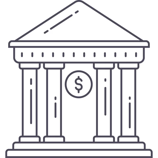 Ícone Vetor Banco Moderna Ilustração Vetorial Simples —  Vetores de Stock