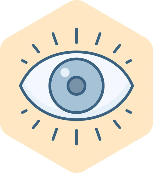 Otevřená Oční Vektorová Ikona Moderní Jednoduché Vektorové Ilustrace — Stockový vektor