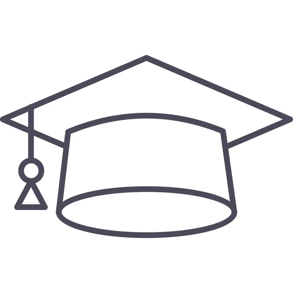 毕业帽矢量图标现代简单矢量插图 — 图库矢量图片