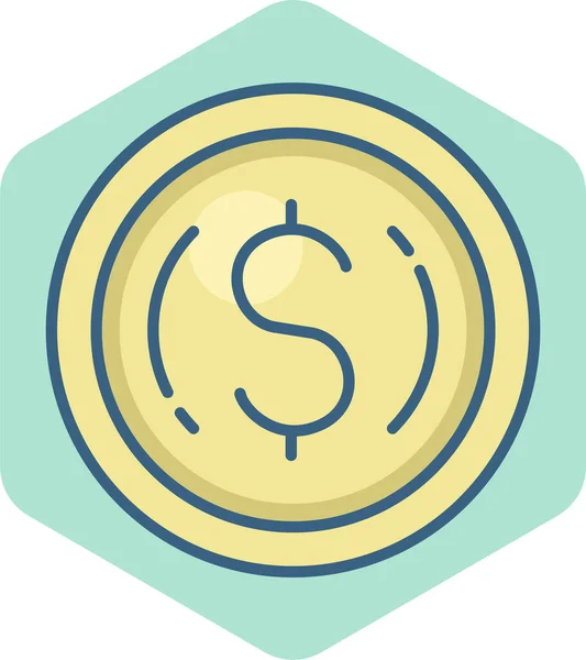 Dólar Moneda Vector Icono Moderno Simple Vector Ilustración — Vector de stock