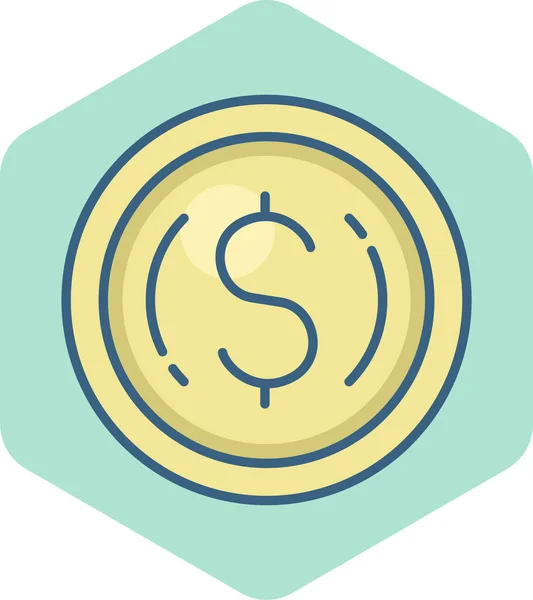 Dólar Moneda Vector Icono Moderno Simple Vector Ilustración — Vector de stock