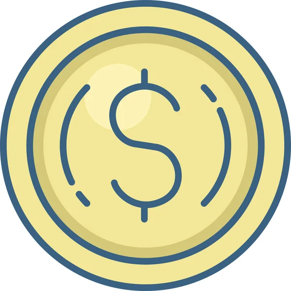 Dolar sikke vektör simgesi modern basit vektör illüstrasyonu 