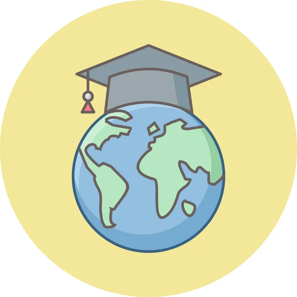 World Education Vector Icon Modern Simple Vector Illustration — Stock Vector