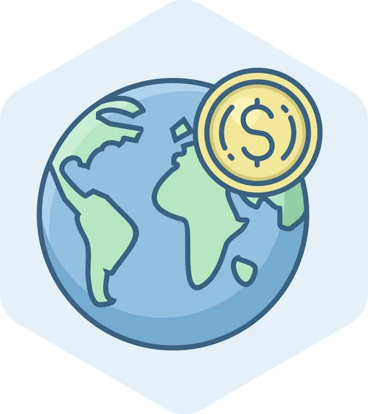 世界のお金率ベクトルのアイコン現代的な単純なベクトル図 — ストックベクタ