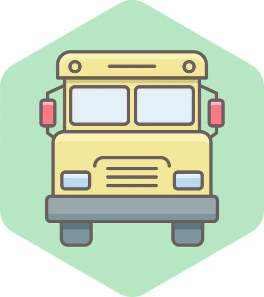 Autobús Escolar Vector Icono Moderno Simple Vector Ilustración — Vector de stock