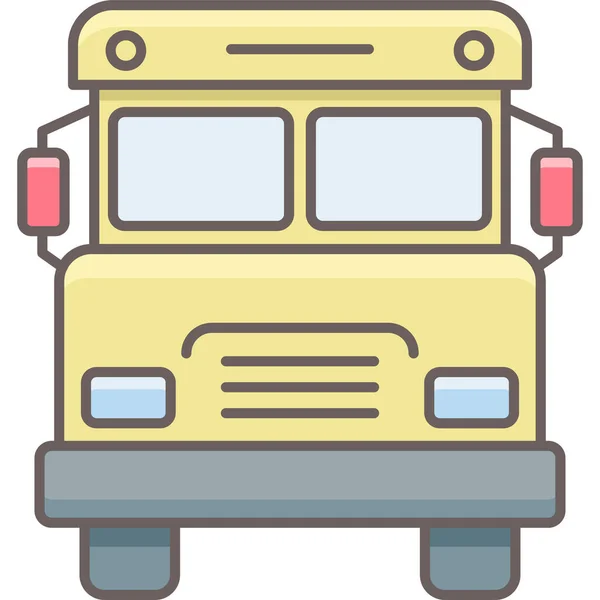 Autobús Escolar Vector Icono Moderno Simple Vector Ilustración — Vector de stock