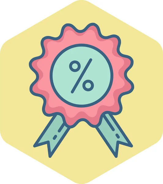 Discount Vector Icon Modern Simple Vector Illustration — Stock Vector