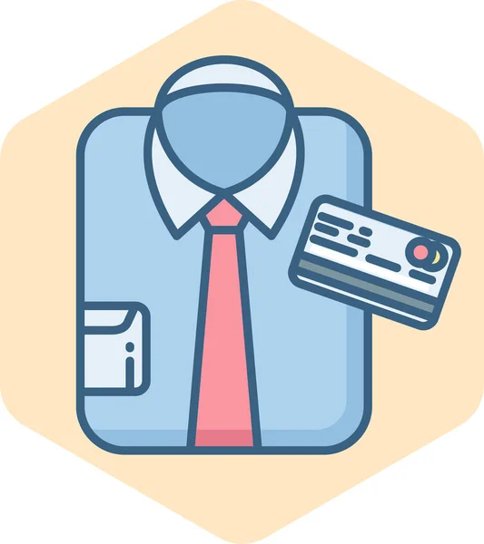 Comprar Ropa Por Tarjeta Crédito Icono Vectorial Moderno Simple Ilustración — Vector de stock