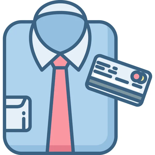 Kleding Kopen Door Creditcard Vector Icoon Moderne Eenvoudige Vector Illustratie — Stockvector