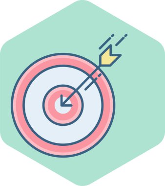 hedef vektör simgesi modern basit vektör çizimi 