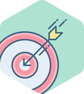 hedef vektör simgesi modern basit vektör çizimi 