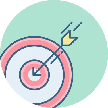 hedef vektör simgesi modern basit vektör çizimi 