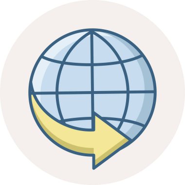 küresel dönüş vektör simgesi modern basit vektör illüstrasyonu 