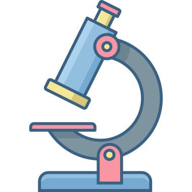 mikroskop vektör simgesi modern basit vektör illüstrasyonu 