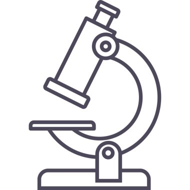 mikroskop vektör simgesi modern basit vektör illüstrasyonu 