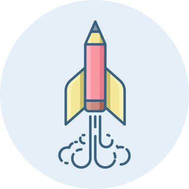 roket vektör simgesi modern basit vektör çizimi 