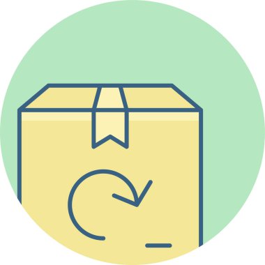 bir parsel vektör simgesinin dönüşü modern basit vektör illüstrasyonuName 