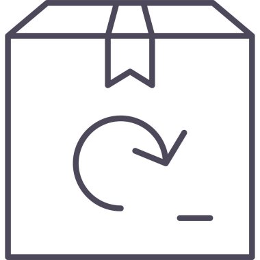 bir parsel vektör simgesinin dönüşü modern basit vektör illüstrasyonuName 