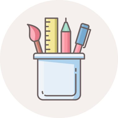 kırtasiye araçları vektör simgesi modern basit vektör illüstrasyonu 