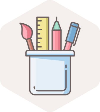 kırtasiye araçları vektör simgesi modern basit vektör illüstrasyonu 