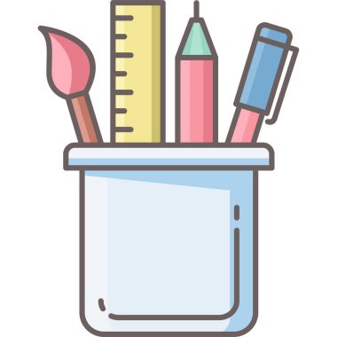 kırtasiye araçları vektör simgesi modern basit vektör illüstrasyonu 