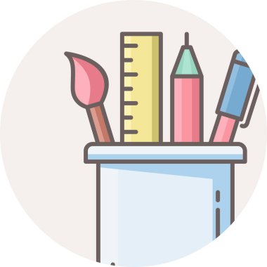 kırtasiye araçları vektör simgesi modern basit vektör illüstrasyonu 