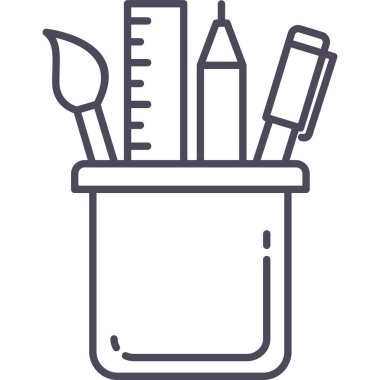 kırtasiye araçları vektör simgesi modern basit vektör illüstrasyonu 