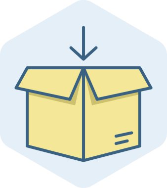 kutu vektör simgesi modern basit vektör illüstrasyonu 