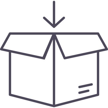 kutu vektör simgesi modern basit vektör illüstrasyonu 