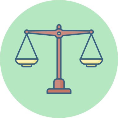 Terazi vektörü simgesi modern basit vektör illüstrasyonu 