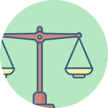 Terazi vektörü simgesi modern basit vektör illüstrasyonu 