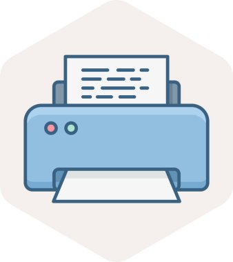 Yazıcı vektör simgesi modern basit vektör illüstrasyonu 