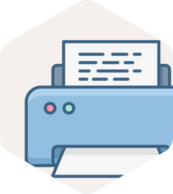 Yazıcı vektör simgesi modern basit vektör illüstrasyonu 