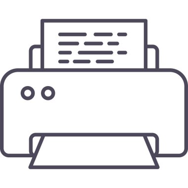 Yazıcı vektör simgesi modern basit vektör illüstrasyonu 