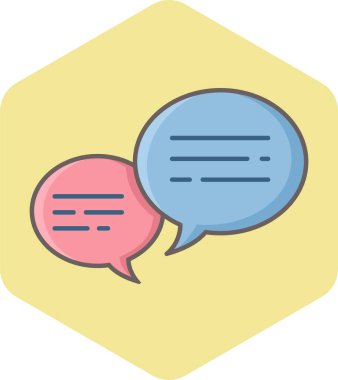  Sohbet vektörü simgesi modern basit vektör illüstrasyonu 