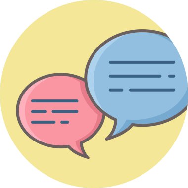  Sohbet vektörü simgesi modern basit vektör illüstrasyonu 