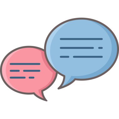  Sohbet vektörü simgesi modern basit vektör illüstrasyonu 