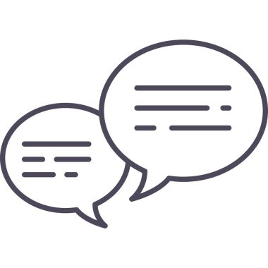  Sohbet vektörü simgesi modern basit vektör illüstrasyonu 