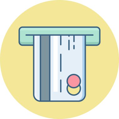 Kredi kartı vektör simgesi modern basit vektör illüstrasyonu 