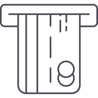 Kredi kartı vektör simgesi modern basit vektör illüstrasyonu 