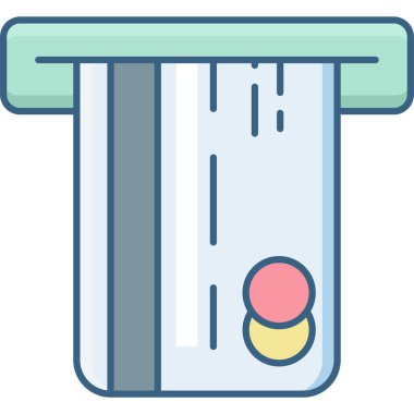 Kredi kartı vektör simgesi modern basit vektör illüstrasyonu 